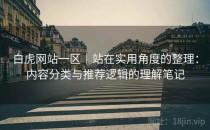白虎网站一区｜站在实用角度的整理：内容分类与推荐逻辑的理解笔记