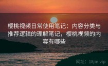 樱桃视频日常使用笔记：内容分类与推荐逻辑的理解笔记，樱桃视频的内容有哪些
