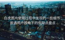 白虎图片使用过程中发现的一些细节：普通用户视角下的优缺点盘点