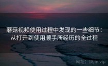 蘑菇视频使用过程中发现的一些细节：从打开到使用顺手所经历的全过程