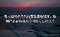 蜜桃视频使用后的直观印象整理：新用户最容易遇到的问题与应对方式