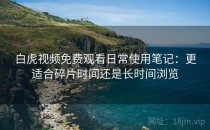 白虎视频免费观看日常使用笔记：更适合碎片时间还是长时间浏览