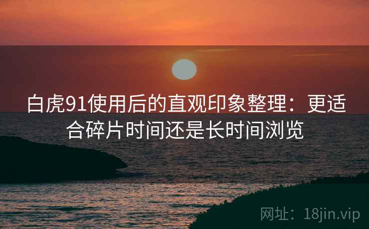白虎91使用后的直观印象整理：更适合碎片时间还是长时间浏览  第2张