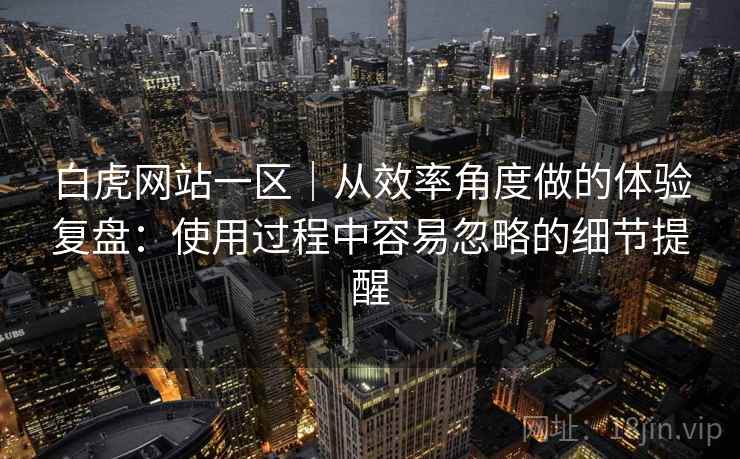 白虎网站一区｜从效率角度做的体验复盘：使用过程中容易忽略的细节提醒  第2张