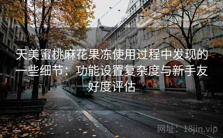 天美蜜桃麻花果冻使用过程中发现的一些细节：功能设置复杂度与新手友好度评估  第2张