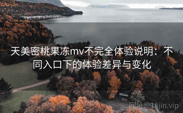 天美密桃果冻mv不完全体验说明：不同入口下的体验差异与变化  第2张