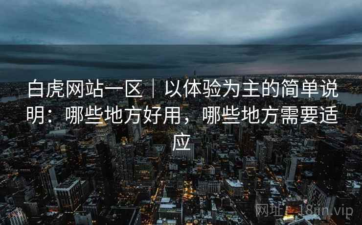白虎网站一区|以体验为主的简单说明:哪些地方好用,哪些地方需要适应 第2张 白虎网站一区|以体验为主的简单说明:哪些地方好用,哪些地方需要适应 第2张